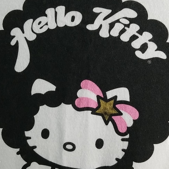 Hello Kitty go with the fro white shirt large NWT - Picture 6 of 8